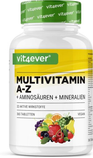 Découvrez notre formule Multivitamines A à Z associant vitamines, minéraux et oligo-éléments pour compléter votre alimentation quotidienne.